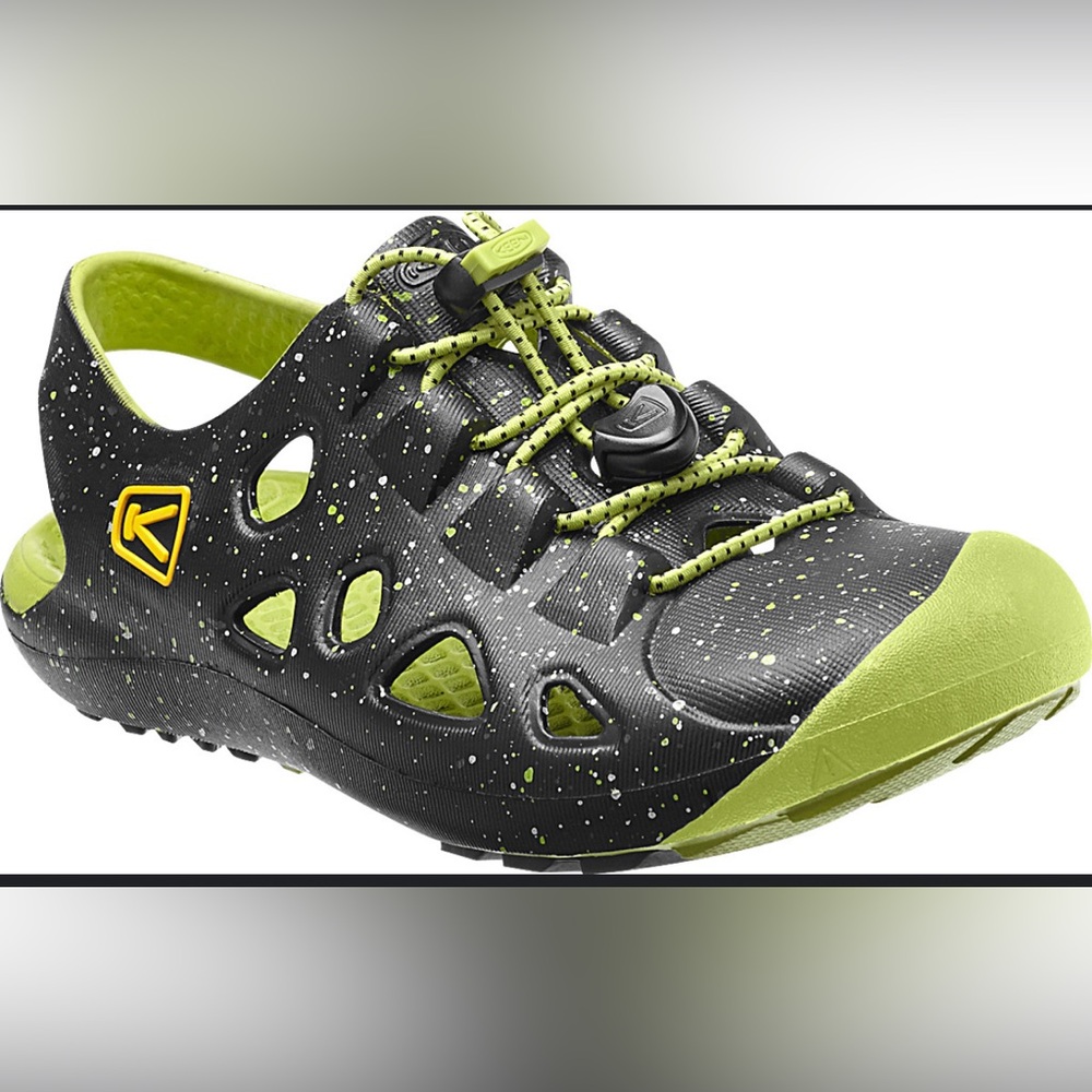 KEEN RIO BIG KIDS Sz 3 WATERSHOES SANDALS GREEN & BLACK